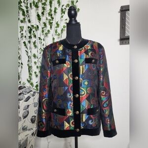 Vintage Bogner Velvet Metallic Evening Jacket